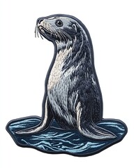 A charming illustration of a playful sea otter.