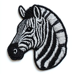 Stunning zebra head embroidery design artwork.