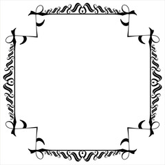 Obraz premium Frame – Elegant Black Vector Border on a white background, SVG