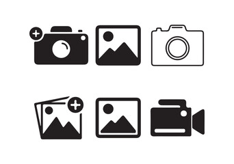 Default image icon. Take photo and video camera icons collection. camera icon Flat design on isolated. simple screenshot icon. vector illustration eps 10