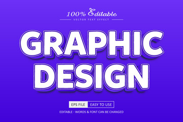 Graphic Design Text Effect 3d style editable