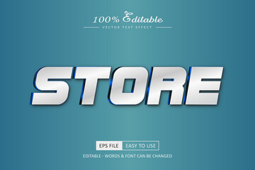 Store Text Effect Editable Metallic Typography for Branding