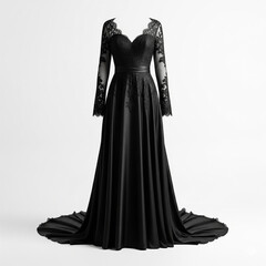 black and white wedding dress