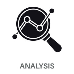 Analysis Silhouette Glyphs Concept Simple Style Design Vector