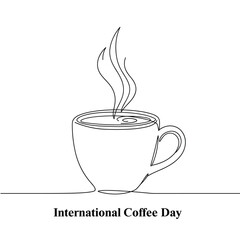 international coffee day - vector illustration