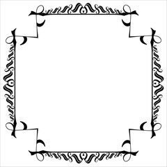 Obraz premium Frame – Elegant Black Vector Border on a white background, EPS10