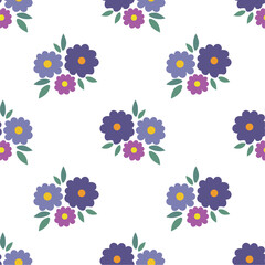 Flower vector seamless pattern illustration floral background