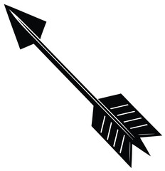 Vector illustration of black and white arrows isolated on white background