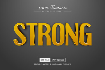 3D Strong Text Effect style