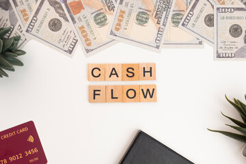 Obraz premium Wooden block tiles with the letters 