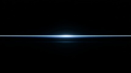 Abstract horizon light beam on black background