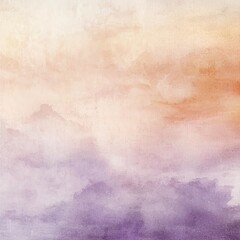 Obraz premium Ethereal abstract watercolor background with soft peach and lavender color blend