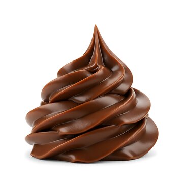 hot fudge swirl, isolated on white background