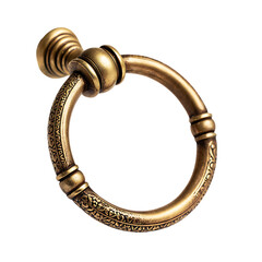 Obraz premium Ornate gold ring door pull handle detail closeup elegant design