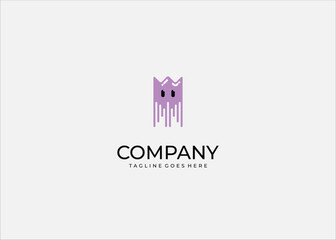 Fototapeta premium Purple Dripping Ghost Slime Character – Cute Spooky Minimalist Cartoon Monster Vector Illustration for Stickers, Streetwear, NFT Art, Halloween, Kawaii Merch, and Digital Graphic Design Projects.