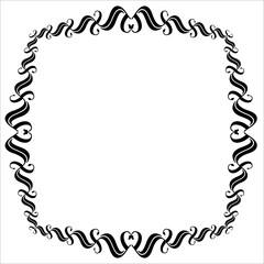 Vintage Ornamental Frame – Elegant Black Vector Border, JPG, 300 DPI 