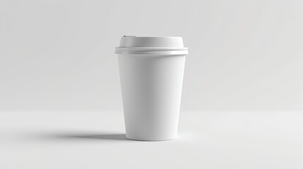 Minimalist Disposable Paper Coffee Cup Mockup
