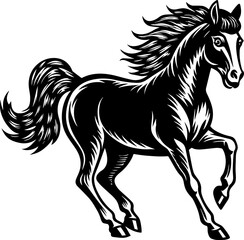 horse silhouette vector