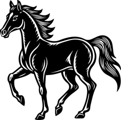 horse silhouette vector