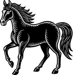horse silhouette vector