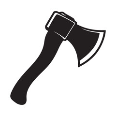 Abstract geometric ax design with bold colors and clean lines