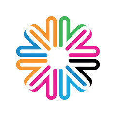 community colorful logo design eps