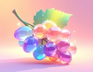 Fototapeta premium Luxurious Artistic Crystal Grapes