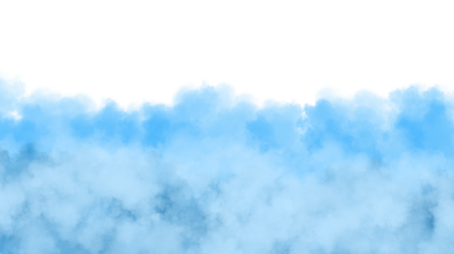 Abstract swirls of blue and teal paint textures flowing smoothly across dark space isolated on white background