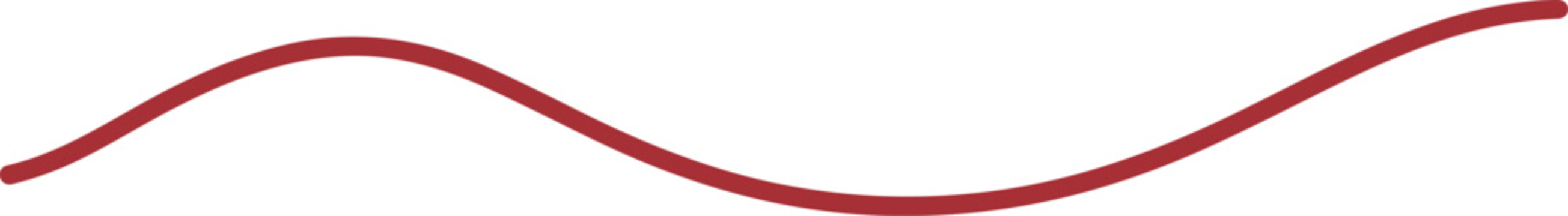 A red sine wave on a white background.