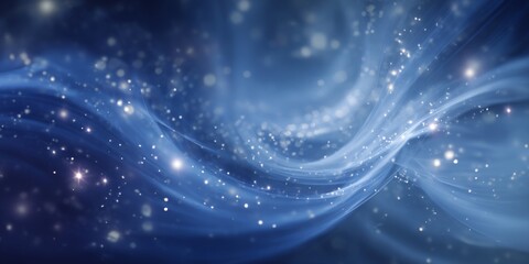 Soft Ethereal Background with Gentle Swirls, Light Sparkles, and Hazy Atmosphere in Calm Blue Tones for Tranquil Spaces