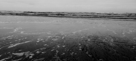 black and white sea photography