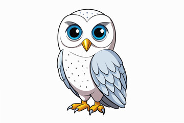 owl on white background