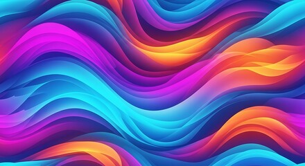 Obraz premium Fluid, abstract waves of bright, swirling colors like blue, yellow, and orange background