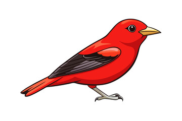 robin on white background