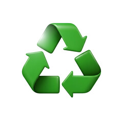 Obraz premium 3D Green Recycling Symbol environment