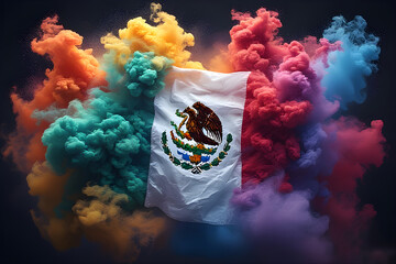 a black and white Bulgaria Independence Day celebration abstract background in national flag colours with flowers.