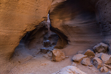 Barranco De Las Vacas slot canyon - Gran Canaria Spain