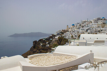 Obraz premium View of Fira (Thira) town on Santorini island, Greece