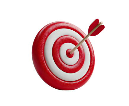 Arrow hitting target center