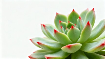 Green succulent with red tips