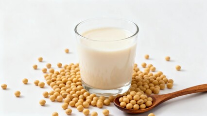 Soy milk and soybeans