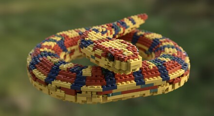 Fototapeta premium Colorful snake mosaic