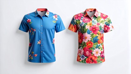 Two floral patterned shirts
