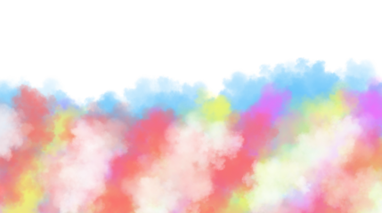 Abstract colorful paint splatters and smudges create a vibrant textured backdrop isolated on white background