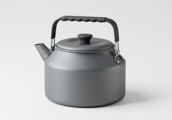 a camping kettle compact matte gray aluminum foldi
