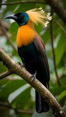 Magnificent Bird of Paradise with Ornate Plumage