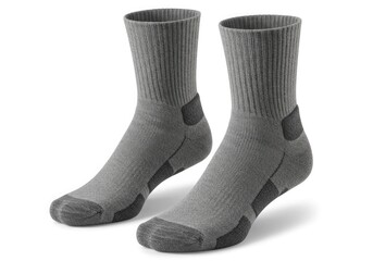 a pair of wool hiking socks gray