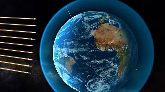 Earth atmosphere presesnt day.