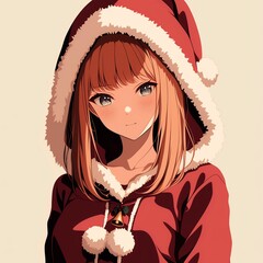 アニメ調の美少女の切り抜き用素材