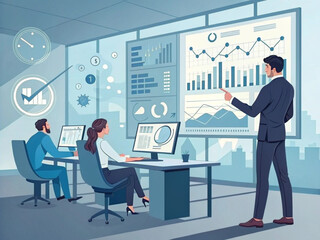 business people working in a meeting